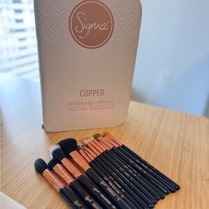Sigma Beauty Copper Makeup Brush Set with Case